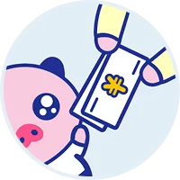 えーるくんが現金をもらえる様子